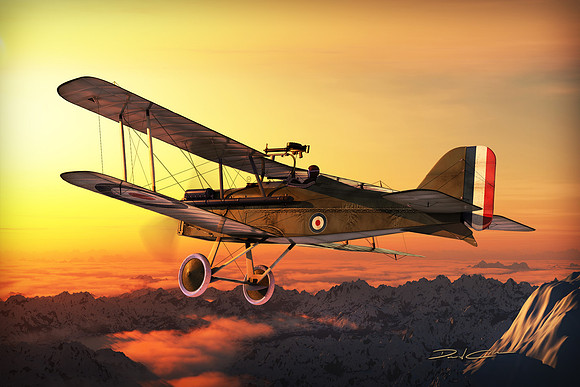 The SE5a Over Snowy Mountains