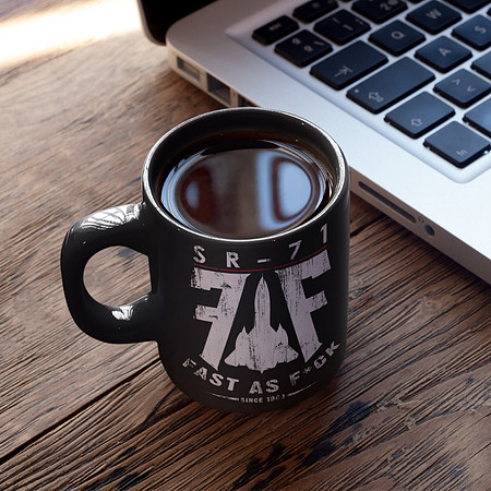 The FAF SR-71 Black Coffee Mug