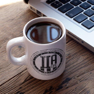 The 2ALife Shield Logo White Coffee Cup